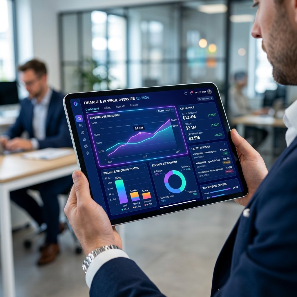 GST Billing Software dashboard mockup